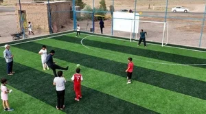 زمین فوتبال چمن مصنوعی دهک دولت آباد