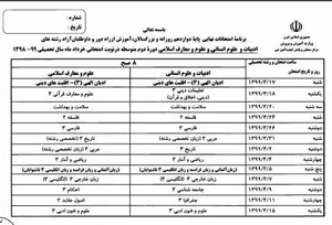 اعلام برنامه امتحانات نهایی خرداد ۹۹ تمام رشته‌های تحصیلی - خبرگزاری مهر |  اخبار ایران و جهان | Mehr News Agency