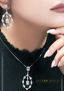 طراحی طلا و جواهر آویژه گلد