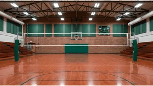 School volleyball court