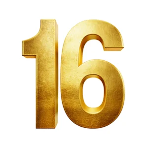 Number 16 PNG Transparent Images Free Download | Vector Files | Pngtree