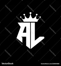 Al logo monogram shield shape with crown design – Royalty ...