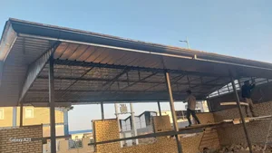 سازه فلزی و سقف شیروانی در خزانه 3
