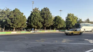 فضای سبز پایانه مسافری غرب شاهرود
