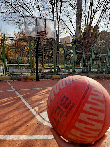 School basketball court