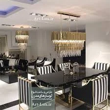 لوستر بالای میز غذاخوری