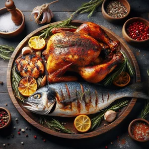 مرغ و ماهی لذیذ