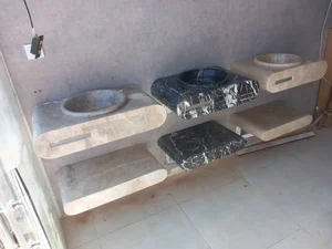 روشویی سنگی وسنگ نما تراورتن 2