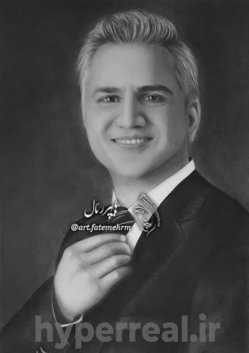 طراحی چهره سیاه قلم هایپررئال