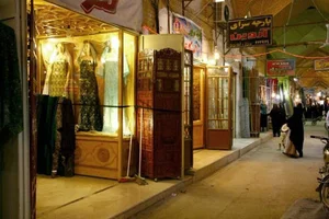 بازار سر پوشیده پارچه فروشی