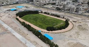 زمین چمن فوتبال دانشگاه قم