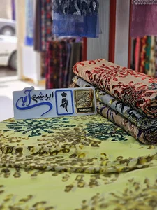 پارچه سرای ابریشم آبی