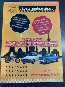 پیک موتوری بادپا کد1498
