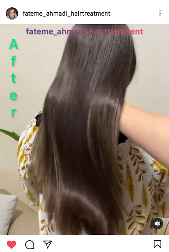 ابریشم سازی مو فاطمه احمدی