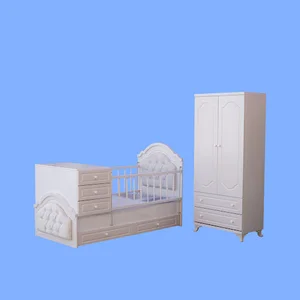 تخت و کمد نوزاد راحت چوب