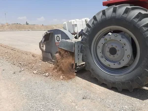 حفاری و برش آسفالت در شهرک بعثت 2