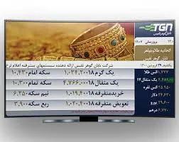 تابلو آنلاین طلا و مسکوکات (تابلو طلافروشی)