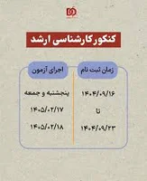 🗓 اعلام برنامه زمانی ثبت‌نام و برگزاری آزمون های سال ۱۴۰۵ ...