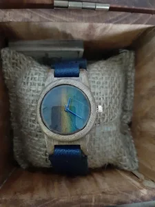 Handmade wooden watchساعت مچی دستساز ساچو 4