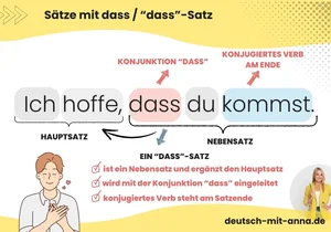 Sätze mit dass • einfach erklärt (mit Beispiele & Übungen)