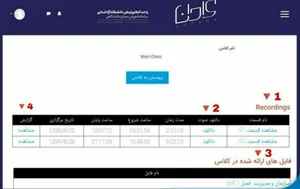 چگونگی استفاده از کلاس‌های ضبط‌شده در سامانه وادانا ...