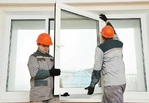 UPVC پنجره دوجداره ترمال بریک و نمای کرتین وال