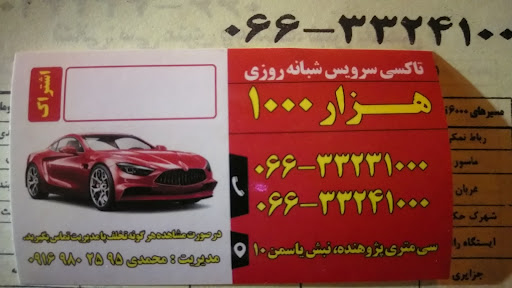 تاکسی سرویس شبانه روزی 1000